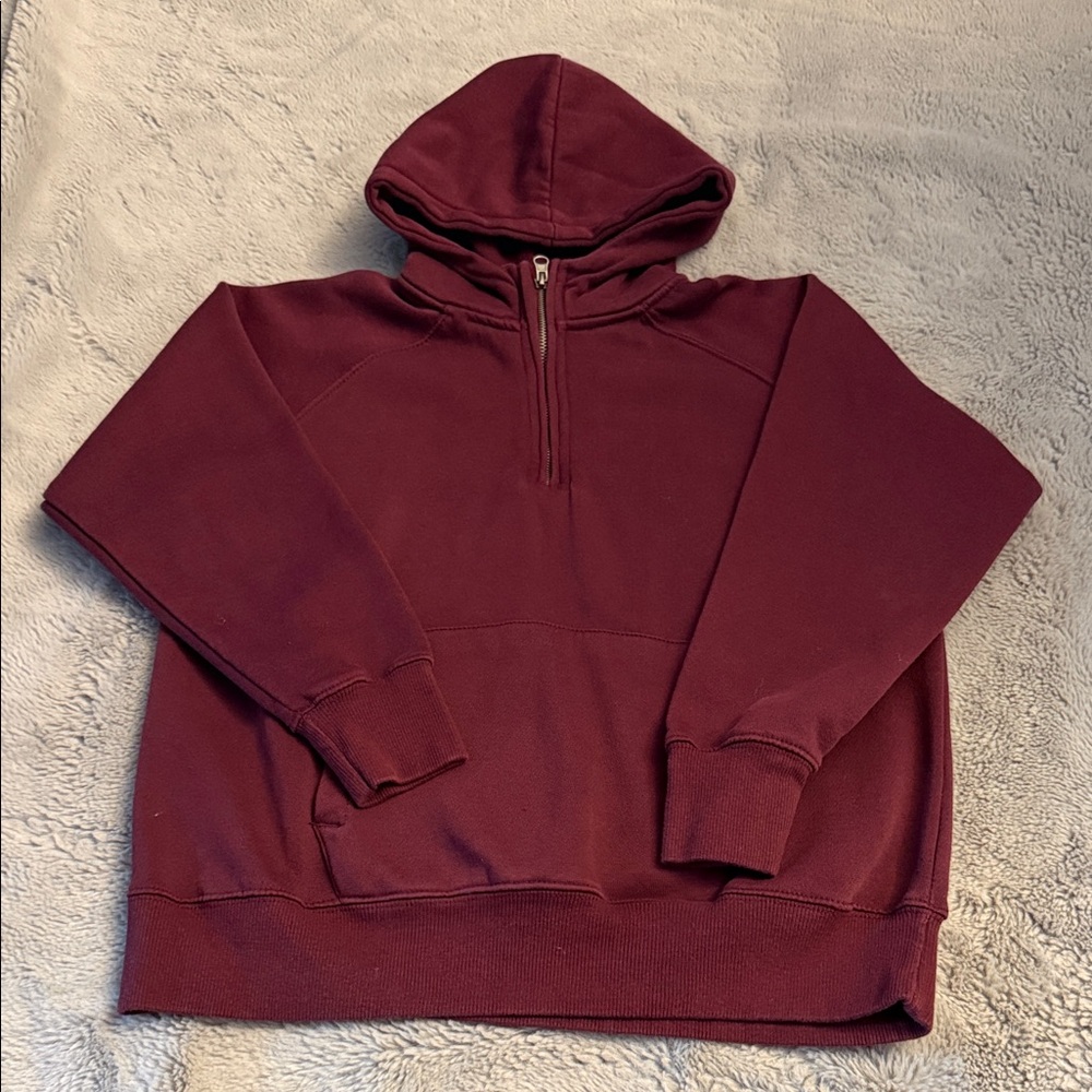 Zara Kids Burgundy Zip-up Hoodie